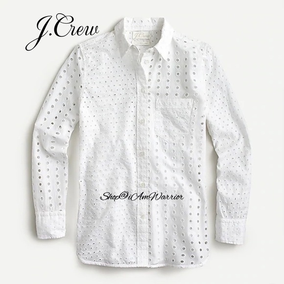 J.Crew NWT white eyelet button-down + cami *shop@iamwarrior - Picture 3 of 9